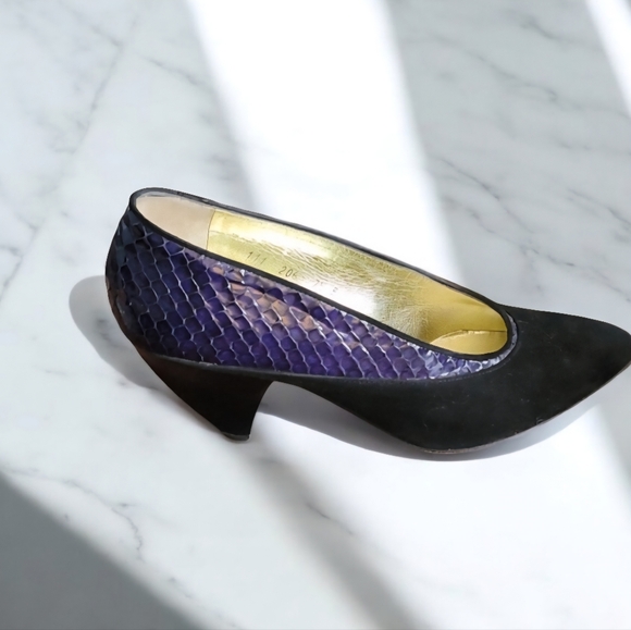 VTG Walter Steiger suede and snakeskin - Picture 3 of 10